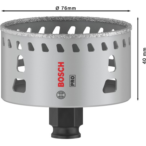 Sierra de corona PRO Tile PC Plus, 76 mm, HS
