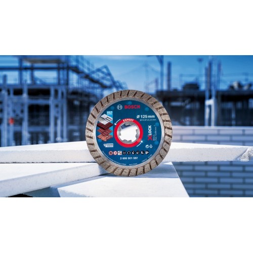Disco de corte con diamante EXPERT MultiMaterial X-LOCK de 115 x 22,23 x 2,4 x 12 mm