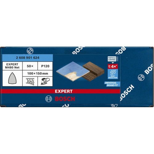 Malla de lija EXPERT M480 de 100 x 150 mm, G 120, 50 unidades