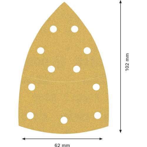 Hoja de lija EXPERT C470 de 102 x 62/93 mm, G 180, 50 unidades