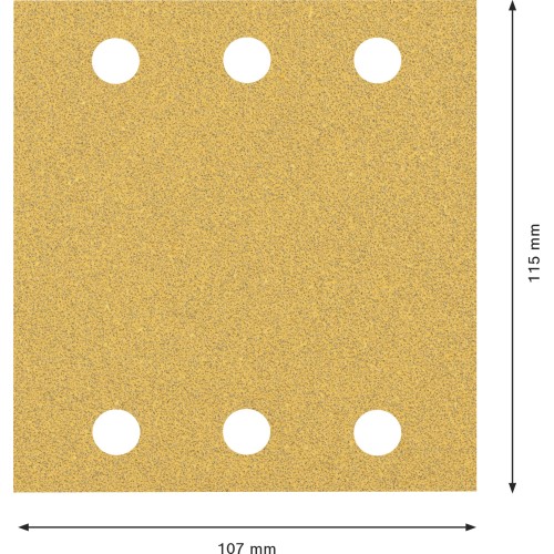 Hoja de lija EXPERT C470 de 115 x 107 mm, G 60, 50 unidades