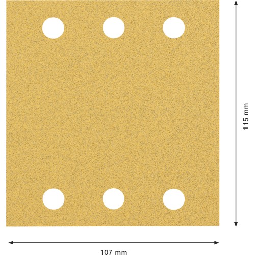 Hoja de lija EXPERT C470 de 115 x 107 mm, G 80, 50 unidades