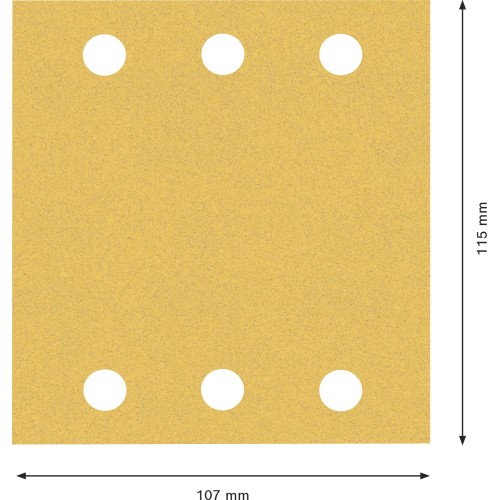 Hoja de lija EXPERT C470 de 115 x 107 mm, G 120, 50 unidades
