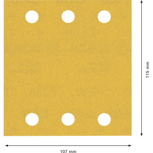 Hoja de lija EXPERT C470 de 115 x 107 mm, G 240, 50 unidades