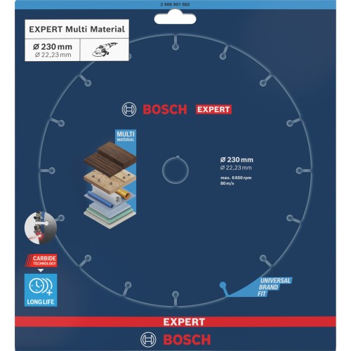 Disco de corte EXPERT Carbide Multi Wheel de 230 mm, 22,23 mm