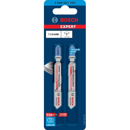 Hoja de sierra de calar EXPERT Stainless Steel T118AHM, 2 uds.