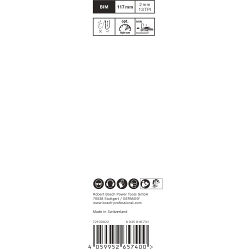 Hoja de sierra de calar EXPERT Hardwood 2-side clean T308BF, 2 uds.