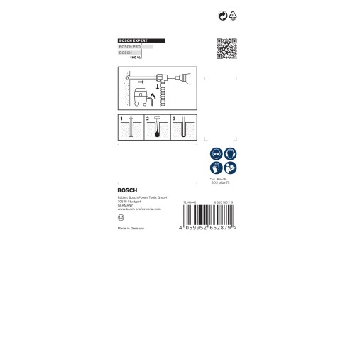 Set de brocas para martillo EXPERT SDS Clean plus-8X de 6 x 100 x 225