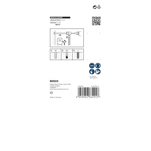 Set de brocas para martillo EXPERT SDS Clean plus-8X de 8 x 100 x 225
