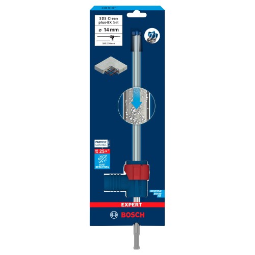 Set de brocas para martillo EXPERT SDS Clean plus-8X de 14 x 200 x 350