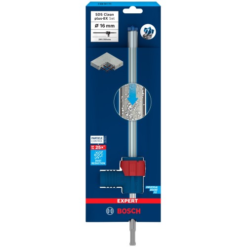 Set de brocas para martillo EXPERT SDS Clean plus-8X de 16 x 200 x 350