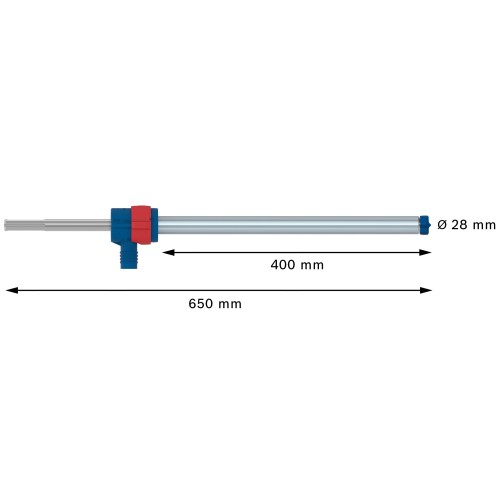 Set de brocas para martillo EXPERT SDS Clean max-8X de 28 x 400 x 650