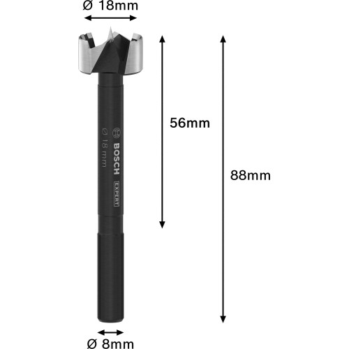 Broca Forstner EXPERT Wood, 18 mm