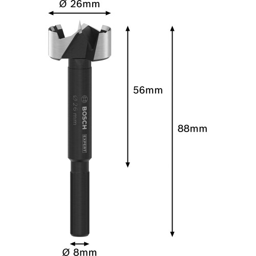 Broca Forstner EXPERT Wood, 26 mm