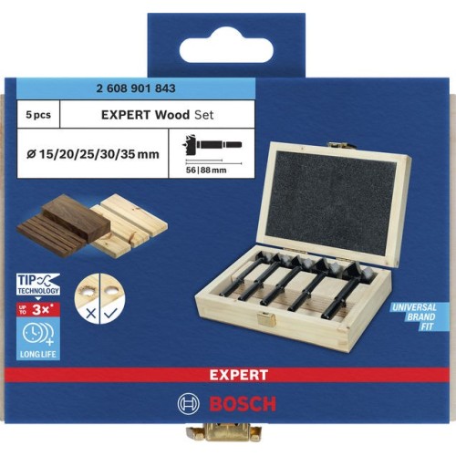 Set de brocas Forstner EXPERT Wood, 5 unidades