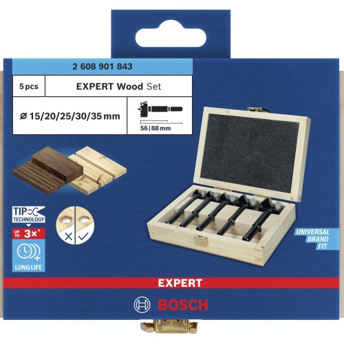 Set de brocas Forstner EXPERT Wood, 5 unidades