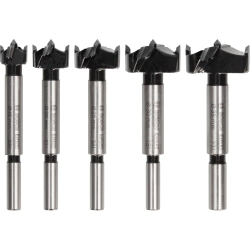 Set de brocas de corte para bisagras EXPERT para madera laminada, 15; 20; 25; 30; 35 x 60 x 90 mm, 5 unidades