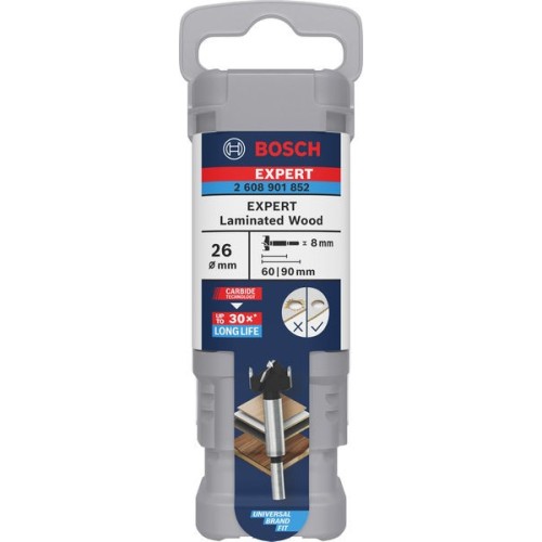 Broca de corte para bisagras EXPERT para madera laminada, 26 x 60 x 90 mm