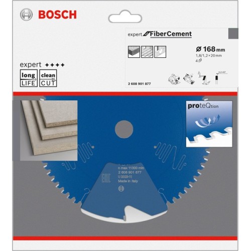 Expert for Fiber Cement 168x20x1,8/1,2 mm, T4