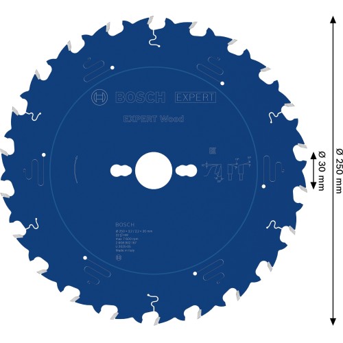 Hoja de sierra circular EXPERT Wood, 250 x 3,2/2,2 x 30 mm, T22