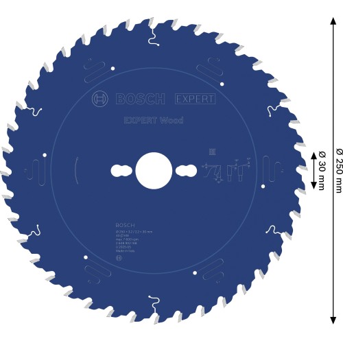 Hoja de sierra circular EXPERT Wood, 250 x 3,2/2,2 x 30 mm, T40
