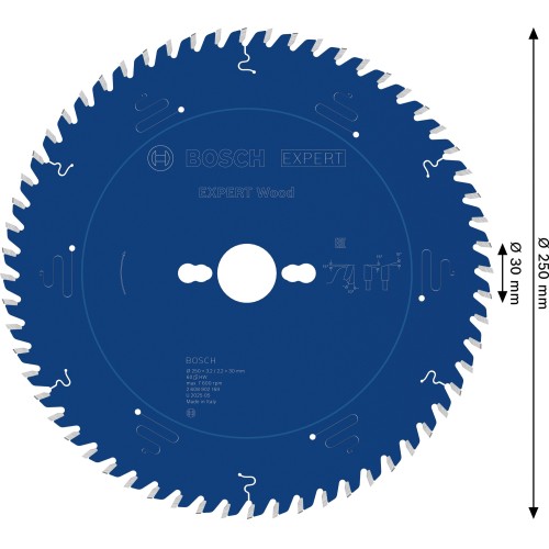 Hoja de sierra circular EXPERT Wood, 250 x 3,2/2,2 x 30 mm, T60