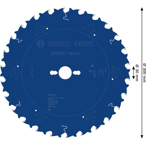 Hoja de sierra circular EXPERT Wood, 300 x 3,2/2,2 x 30 mm, T26