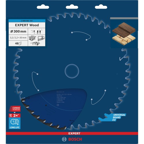 Hoja de sierra circular EXPERT Wood, 300 x 3,2/2,2 x 30 mm, T48