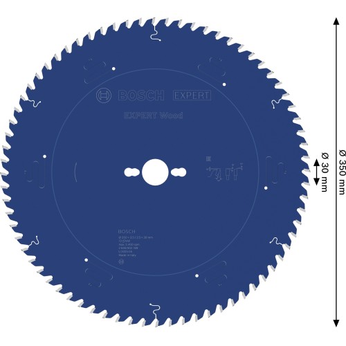Hoja de sierra circular EXPERT Wood, 350 x 3,5/2,5 x 30 mm, T72