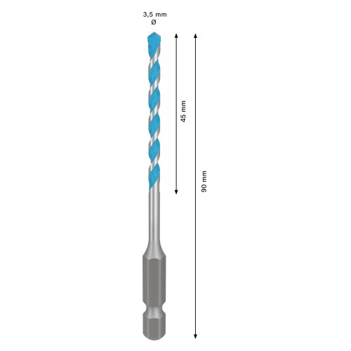 Broca EXPERT HEX-9 Multi Construction, 3,5x45x90