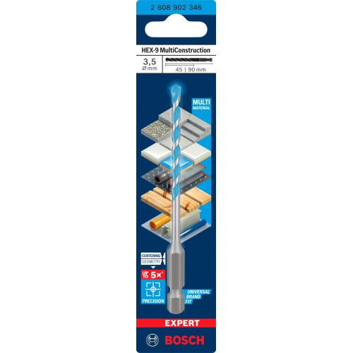 Broca EXPERT HEX-9 Multi Construction, 3,5x45x90
