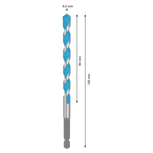 Broca EXPERT HEX-9 Multi Construction, 9x90x150