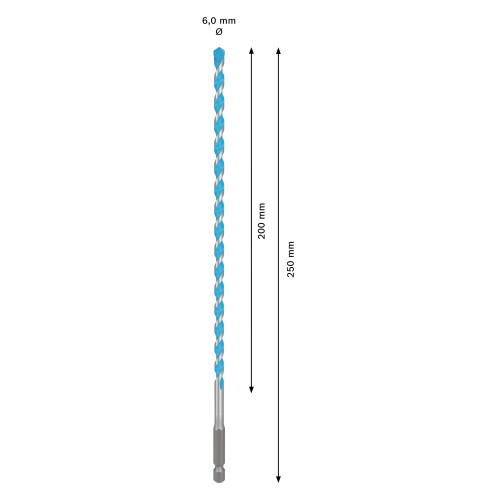 Broca EXPERT HEX-9 Multi Construction, 6x200x250