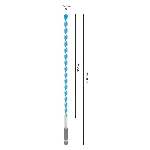 Broca EXPERT HEX-9 Multi Construction, 6,5x200x250