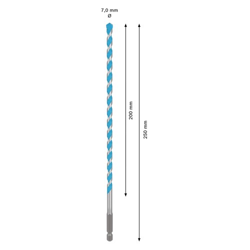 Broca EXPERT HEX-9 Multi Construction, 7x200x250