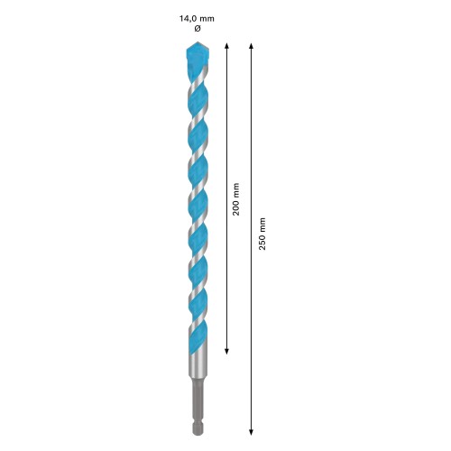 Broca EXPERT HEX-9 Multi Construction, 14x200x250