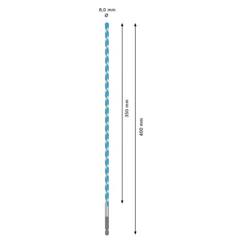 Broca EXPERT HEX-9 Multi Construction, 8x350x400