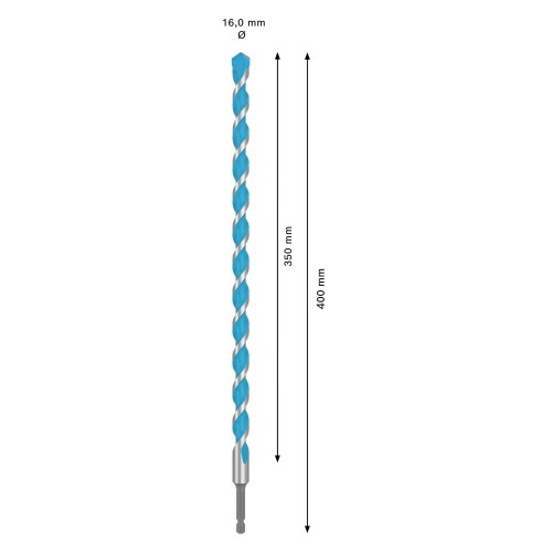 Broca EXPERT HEX-9 Multi Construction, 16x350x400