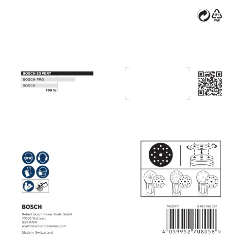Set de discos de lija para láminas EXPERT O780, 125 mm, G80 (3 uds.); G120(3 uds.); G180 (3 uds.), 9 unidades
