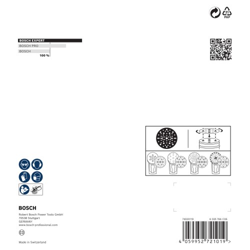 Set de discos de lija para láminas EXPERT O780, 150 mm, G80 (3 uds.); G120(3 uds.); G180 (3 uds.), 9 unidades