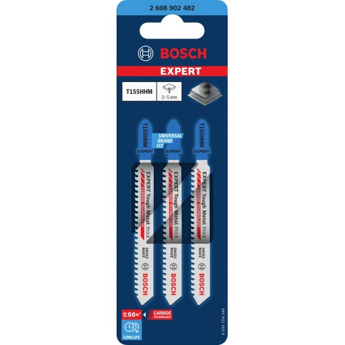 Hoja de sierra de calar EXPERT Tough Metal thick T155HHM, 3 unidades