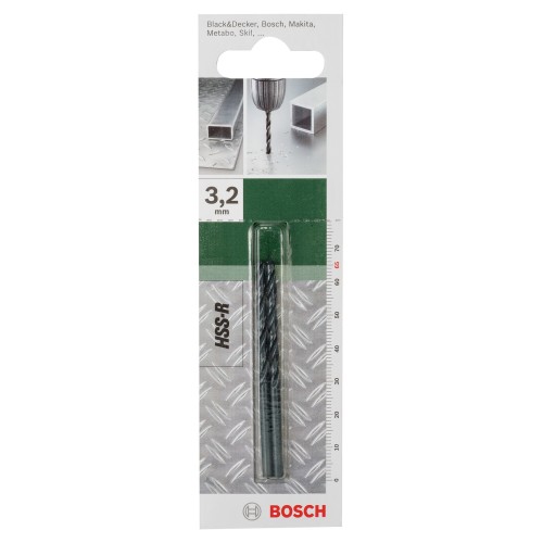 Broca para metal HSS-R, DIN 338D = 3,2 mm; L = 65 mm