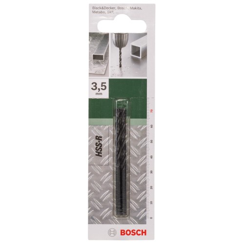 Broca para metal HSS-R, DIN 338D = 3,5 mm; L = 70 mm