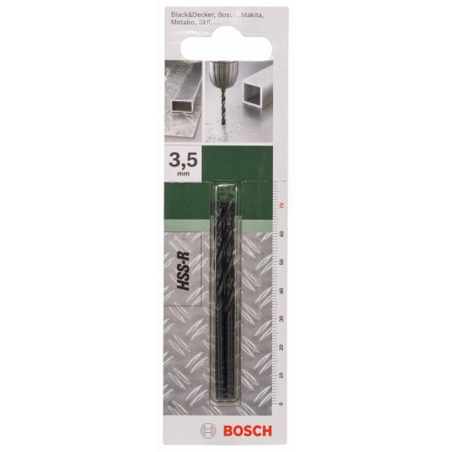 Broca para metal HSS-R, DIN 338D = 3,5 mm; L = 70 mm