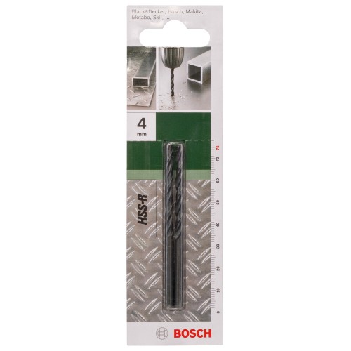 Broca para metal HSS-R, DIN 338D = 4,0 mm; L = 75 mm