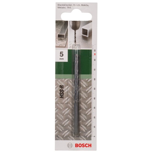 Broca para metal HSS-R, DIN 338D = 5,0 mm; L = 86 mm