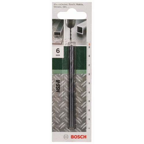 Broca para metal HSS-R, DIN 338D = 6,0 mm; L = 93 mm