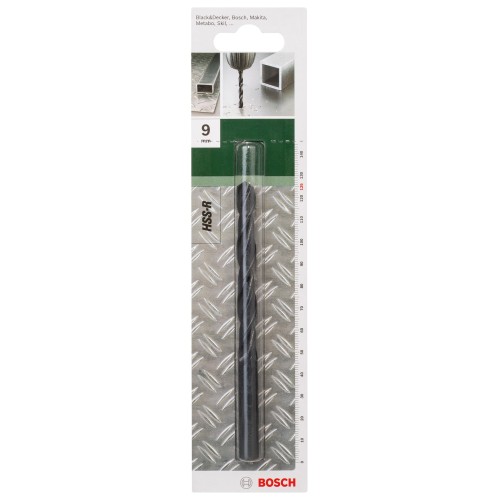 Broca para metal HSS-R, DIN 338D = 9,0 mm; L = 125 mm