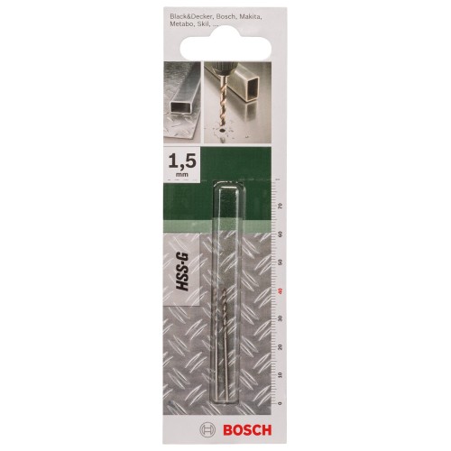 Broca para metal HSS-G, DIN 338D = 1,5 mm; L = 40 mm
