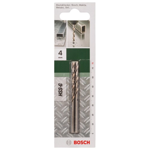 Broca para metal HSS-G, DIN 338D = 4,0 mm; L = 75 mm